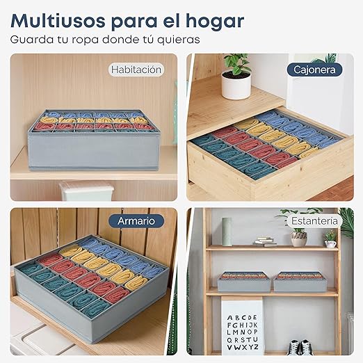 NeatBox™ LLEVA 2 PAGAS 1 / ORGANIZADOR DE ROPA INTERIOR DE 24 COMPARTIMENTOS