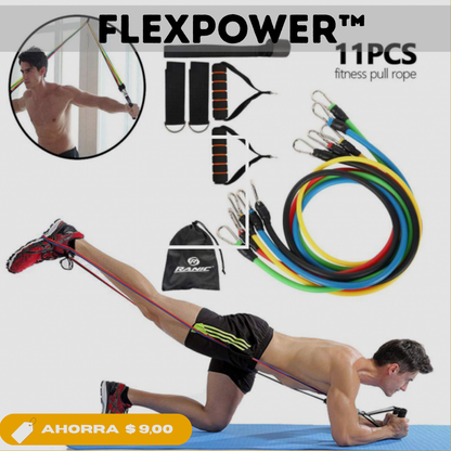 FLEXPOWER™ Set de Ligas Tubulares para Ejercicio