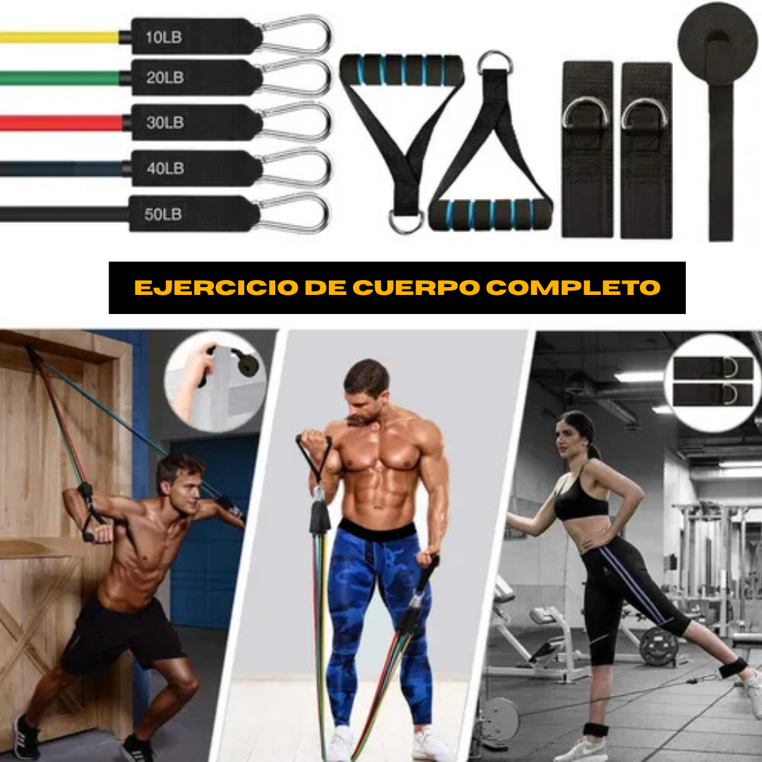 FLEXPOWER™ Set de Ligas Tubulares para Ejercicio