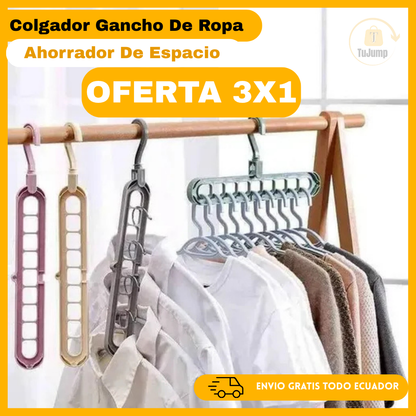 Gancho De Ropa Ahorrador De Espacio x 3