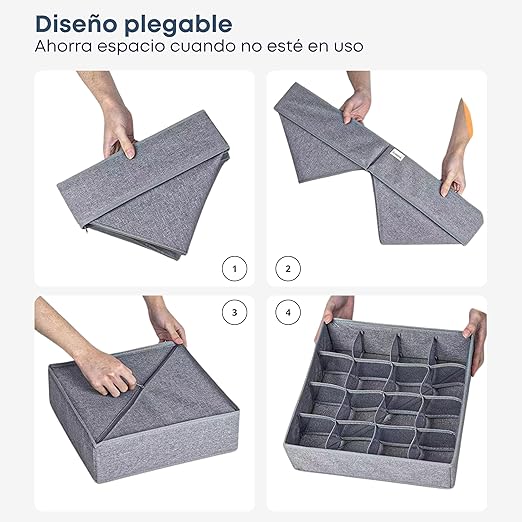 NeatBox™ LLEVA 2 PAGAS 1 / ORGANIZADOR DE ROPA INTERIOR DE 24 COMPARTIMENTOS