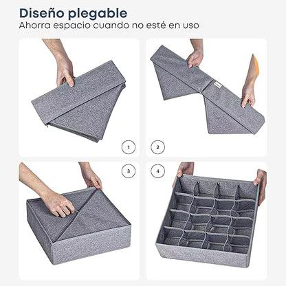 NeatBox™ LLEVA 2 PAGAS 1 / ORGANIZADOR DE ROPA INTERIOR DE 24 COMPARTIMENTOS