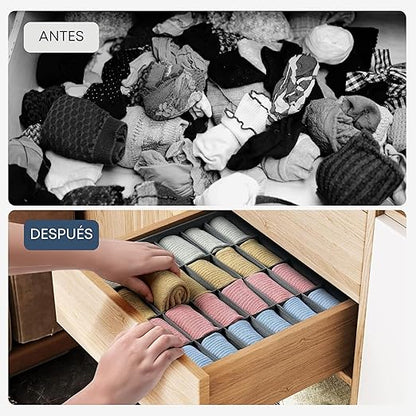 NeatBox™ LLEVA 2 PAGAS 1 / ORGANIZADOR DE ROPA INTERIOR DE 24 COMPARTIMENTOS