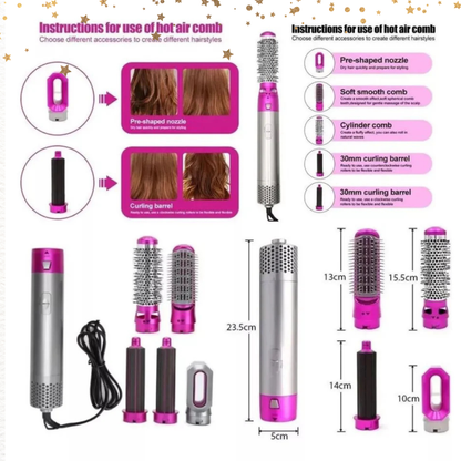GlossyBlow™ CEPILLO SECADOR 5 EN 1
